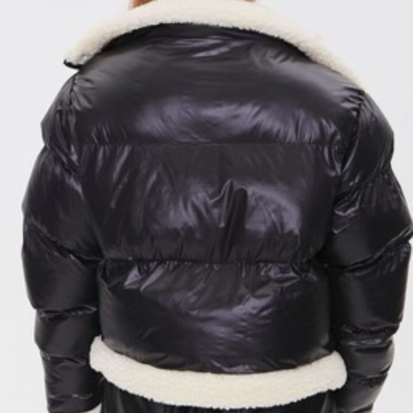 Forever 21 Faux Shearling-Trim Bomber Jacket - Picture 3 of 5